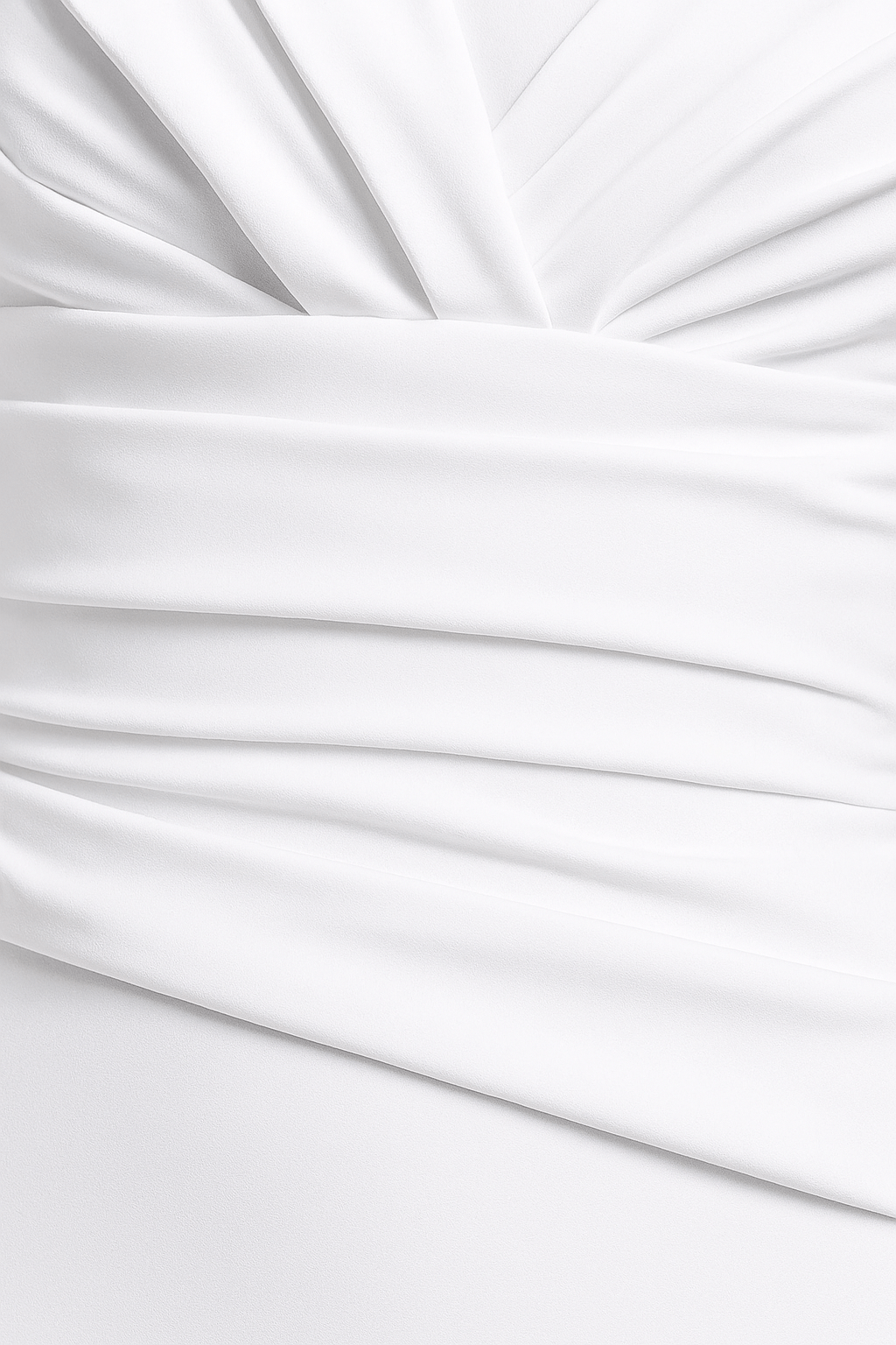 White Pleated Front Bardot Wedding Dress - Mermaid Wedding Dresses - Occasion by Lucy
