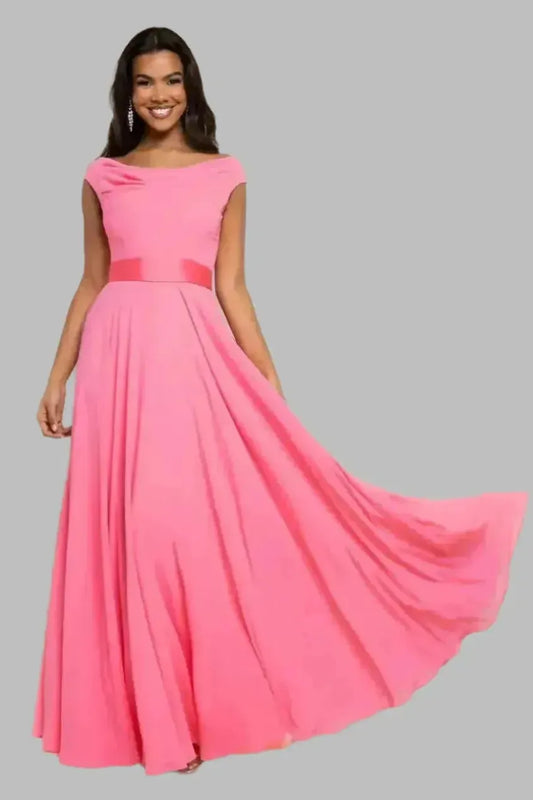Cowl Neck Chiffon Bridesmaid's Dress - Bridesmaid Dresses - Occasion by Lucy