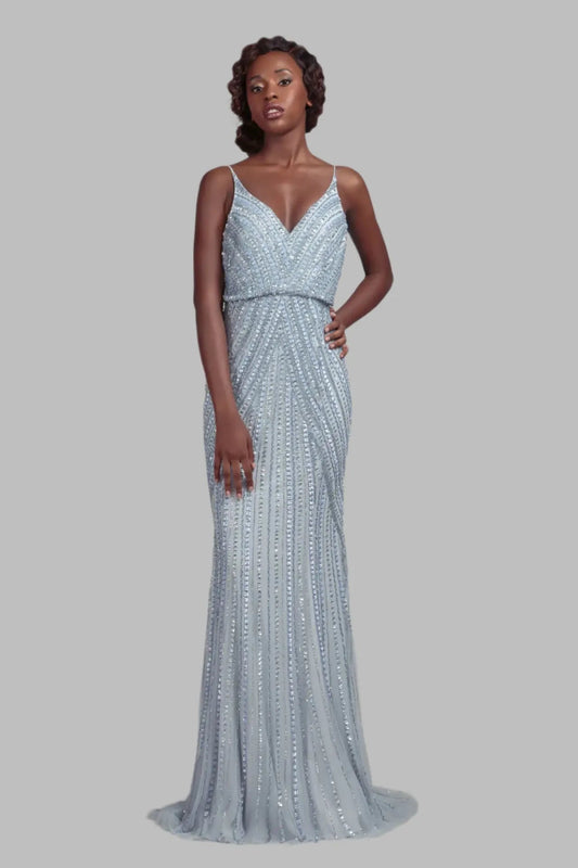 Hand Beaded Spaghetti Strap Maxi Dress - Maxi Dresses - Occasion by Lucy
