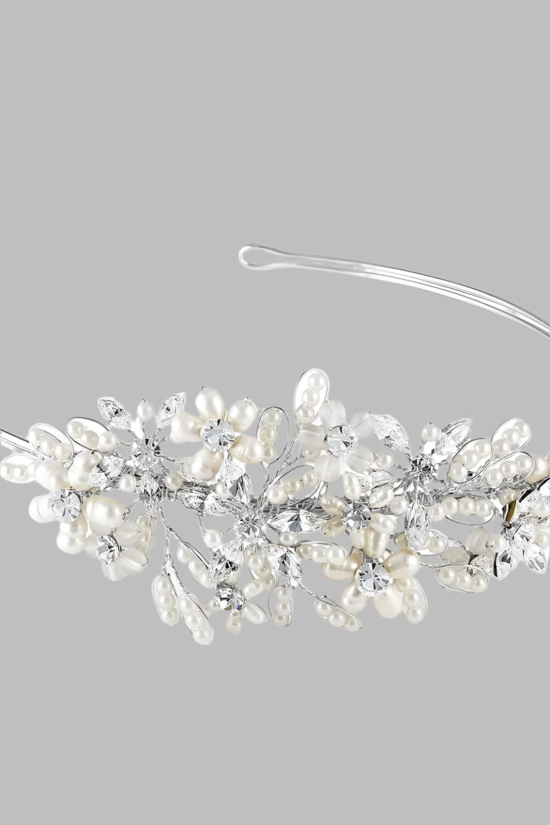 Juliette Side Tiara with Pearls and Diamante - Tiaras - Occasion by Lucy