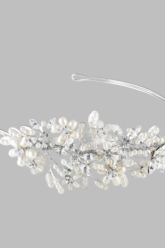 Juliette Side Tiara with Pearls and Diamante - Tiaras - Occasion by Lucy