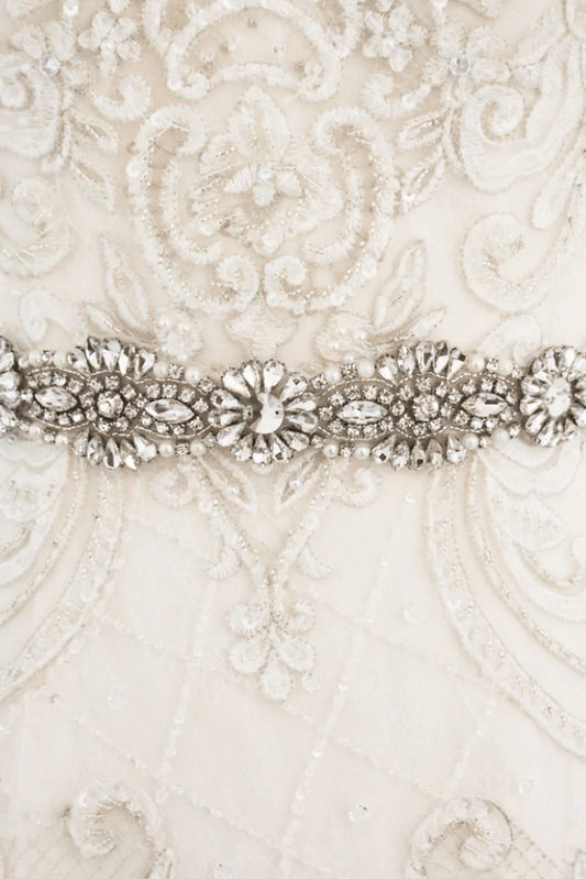 Natalie Pearl and Diamante Bridal Belt - Bridal Belts - Occasion by Lucy
