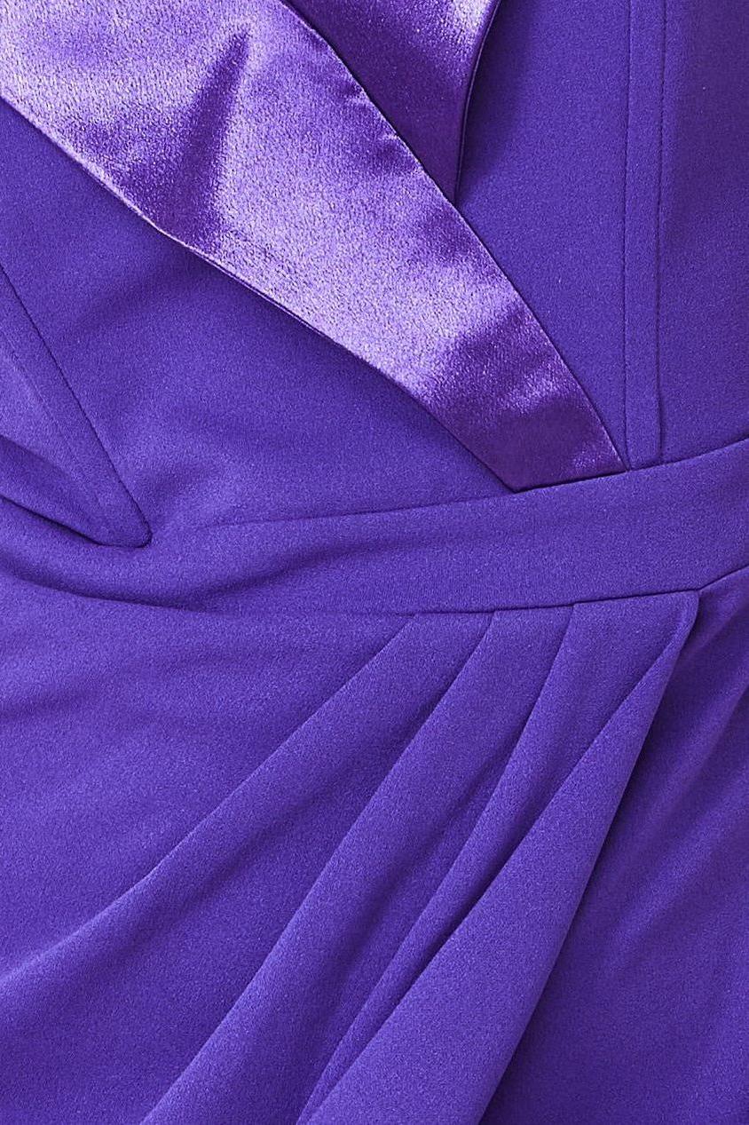 Satin Trim Wrap Maxi Dress With Thigh Split - Maxi Dresses - Occasion by Lucy