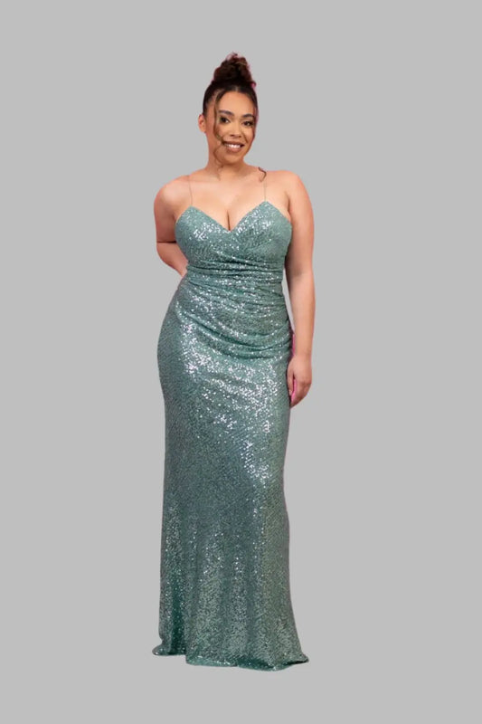 Sequin Corset Back Maxi Dress - Maxi Dresses - Occasion by Lucy